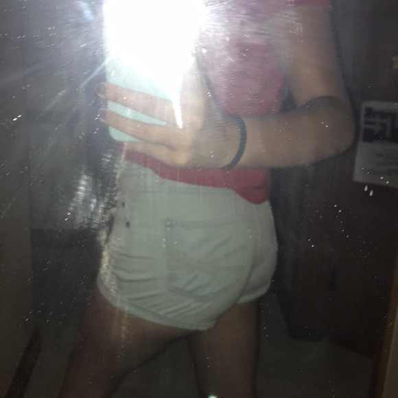 light blue denim shorts - Picture 3 of 3